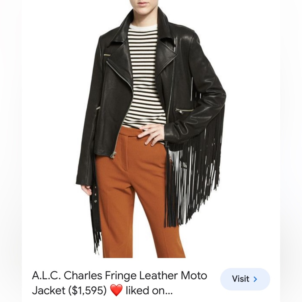 A.L.C. Charles Fringe Leather Jacket